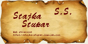 Stajka Stupar vizit kartica